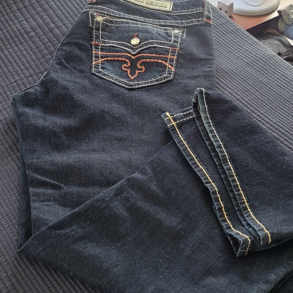 Rock Revival "Alivia" Boot Cut Jeans 36x32. Like New. See Pics For Measurements